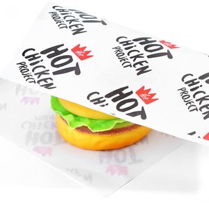 ZJPACK Custom Design Grease Oil Proof Disposable Food Grade Sandwich <b>Paper</b> Food Grease Proof Burger Wrapping Wax <b>Paper</b> - Product Image 3