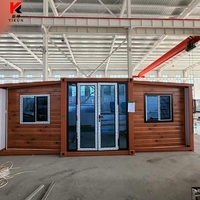 Conteneur habitable 40 pieds avec excellent effet d'absorption des chocs, Villa compacte extensible