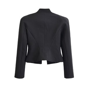 Elegante Cappotto da <span class=keywords><strong>Donna</strong></span> a Maniche Lunghe, Giacca Vintage con Colletto Alto e Doppio Petto, Stile Britannico, <span class=keywords><strong>Blazer</strong></span> <span class=keywords><strong>Corto</strong></span> Elegante - Product Image 2