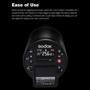 Flash <span class=keywords><strong>de</strong></span> studio portable Godox AD300Pro 300Ws TTL HSS 2.4G sans fil pour Sony Canon Nikon Fuji Olympus - Product Image 4