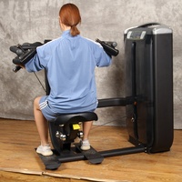 Appareil de musculation professionnel en acier pour presse à épaules assise, entraîneur abdominal réglable à sélection de charge par broche et machine d'extension dorsale