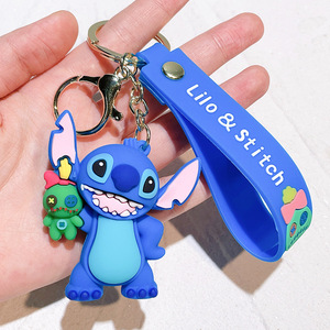 100 estilos de llaveros de anime kawaii, <span class=keywords><strong>llavero</strong></span> de goma 3D de dibujos animados, colgante de PVC, <span class=keywords><strong>llavero</strong></span> de <span class=keywords><strong>Lilo</strong></span> <span class=keywords><strong>y</strong></span> <span class=keywords><strong>Stitch</strong></span> para decoración de mochilas - Product Image 6