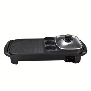 Plancha Eléctrica de Acero Inoxidable con Revestimiento Antiadherente de PTFE y Olla Caliente para Uso Comercial y Doméstico, Barbacoa Interior/Exterior - Product Image 3