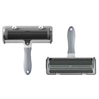 Rouleau dépoussiérant manuel double face pour poils d'animaux domestiques, brosse anti-poils pour tapis, canapé et lit d'animaux