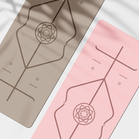 Tapete de Yoga YEWAYOGA de Caucho Natural y PU Antideslizante, Ecológico, Regalo de Navidad para Mujeres y Hombres, para Estudio de Yoga y Pilates