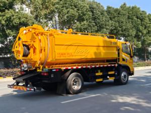 Camión de Succión de Desechos VASOL T3 de 2 Ejes y 6 Ruedas, 10-12m³, 3 en 1, con Chorro de Alta Presión, Aspersor de Agua, Fabricante de Camiones de Succión - Product Image 3