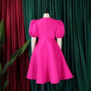 Ultimi Modelli di Abiti Estivi da Donna, Casual o Eleganti, con Maniche Corte a Sbuffo, Linea ad A, per Ufficio - Product Image 5