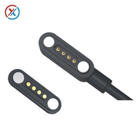 Kundenspezifischer wasserdichter 4-Pin-Magnetstecker, 3A Hochstrom, 2,5 mm Abstand, männlich/weiblich, magnetisches Kabelstecker-Set