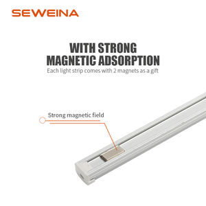 Estantes flotantes de luz de tubo blanco cálido comercial enlazable montado en superficie con luces LED magnéticas para pared - Product Image 5