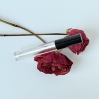 Tube transparent vide pour gloss à lèvres avec bouchon à vis, impression de logo personnalisée, 4 ml