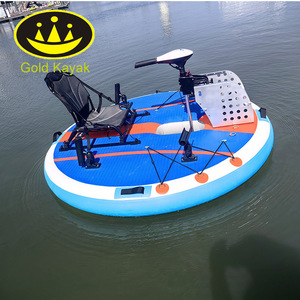 Bateau de pêche gonflable rond multifonctionnel avec siège et moteur, pliable et facile à transporter - Product Image 2