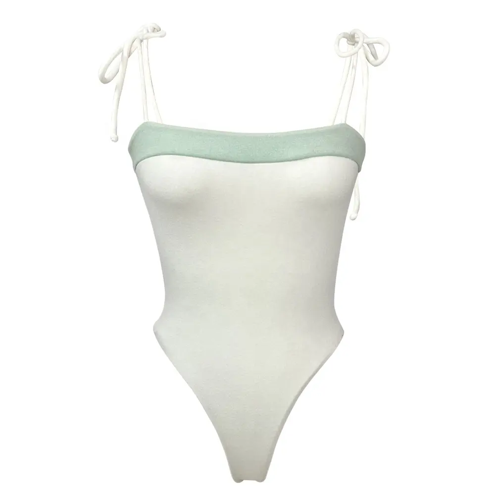 OEM Custom Logo Farbe Stoff Bikinis Frauen Terry Stoff Bade bekleidung zur Verfügung gestellt Fast maßge schneiderte Badeanzug