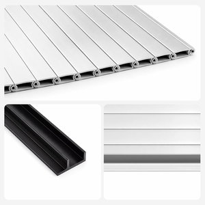 黒色シルバー家具プラスチック押出成形材 PVC ABS スラット RV スパイラルキャビネットローラーシャッター キャップボードドア用 650x500mm - Product Image 4