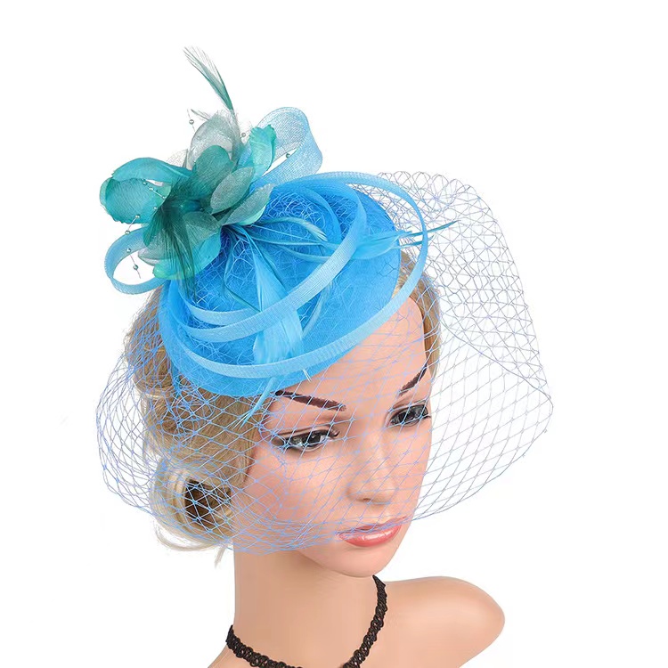 Fascinator Rosso Con Piume E Velo In Rete - Clip Per Capelli Vintage - Accessorio Da Sposa Per Matrimoni E Gare