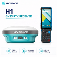 Récepteur GNSS RTK HXSPACE H1 Mini avec technologie de mesure d'inclinaison IMU, 1408 canaux, équipement de topographie GPS portable IP68