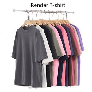 260g/m² 100% Baumwolle Vintage Distressed T-Shirts für Unisex Individuelles Logo DTG Siebdruck Stickerei Lässiges Herren-T-Shirt - Product Image 4