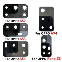 Lentille de caméra arrière en verre avec colle adhésive pour Oppo A1k A5S A8 A9 A12 A15 A16 A52 A53 A54 A74 A93 Realme 5 6 7 C3 C11 Z6