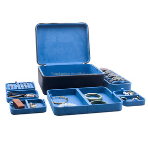 Large Luxurious Leather <strong>Jewelry</strong> Suitcase Portable Watch Display Case with Elegant Storage Bag for Watch and <strong>Jewelry</strong> <strong>Packaging</strong> - Product Image 2