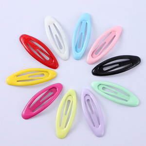 Oval Colorful Teardrop Hair <b>Clip</b> 5 Cm Side <b>Clip</b> For Women Casual Headdress Metal Material - Product Image 1