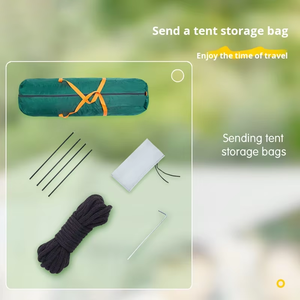 Tenda da Campeggio Monostrato con Pali in Vetro, Quattro Stagioni, Portatile, Pieghevole, per Autunno e Inverno, Attrezzatura per Picnic, Spiaggia e Pernottamento - Product Image 5