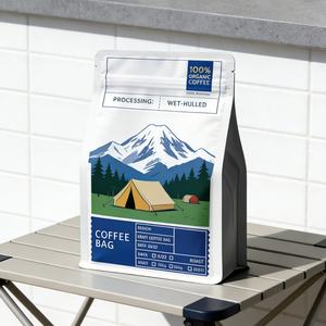 ถุงกาแฟพลาสติกแบบตั้งได้ ขนาด 250 กรัม 500 กรัม 1 กิโลกรัม 12 ออนซ์ ปิดผนึกด้วยความร้อน พิมพ์โลโก้ตามสั่ง ขายส่ง พร้อมซิปล็อค - Product Image 2