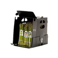 Caisse pliable en PP ondulé pour asperges, empilable, en carton alvéolé, respirante, anti-humidité, pour l'emballage de produits frais, exportation