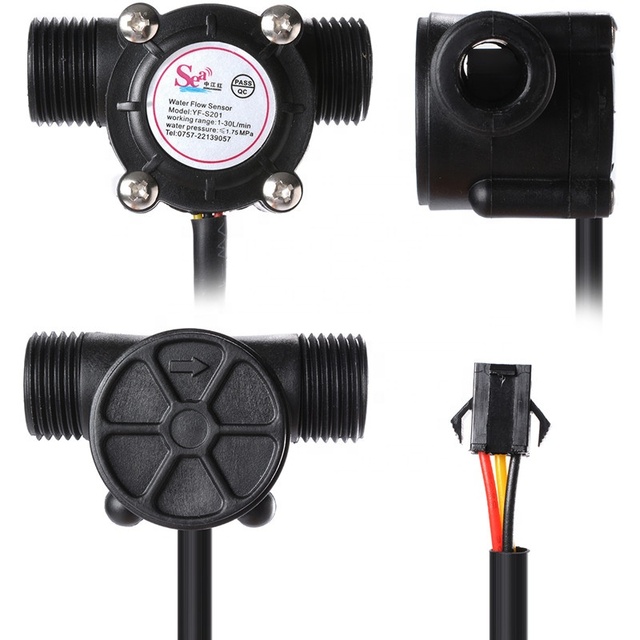Manufacturer Nylon 1/2'' G Inch Hall Effect DC3-24 V Magnetic Water Flow Switch 1-30L NPN Pulse YF-S201 Water Liquids Flow Meter