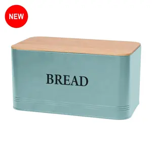 High Quality Kitchen Metal Vintage Metal Bread Bin Customized Bread Storage Box Bread Bin Kitchen