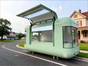 Wood-Fired Pizza Food Truck with Italian Oven Prep Table and Dough Retarder for Authentic Neapolitan Pizza Snack Food &amp; <strong>Candy</strong> - Product Image 1