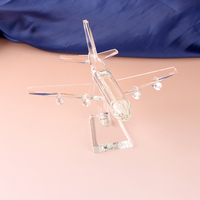 Cristal avion modèle de cristal d'affaires modèle d'avion pour décoration de bureau