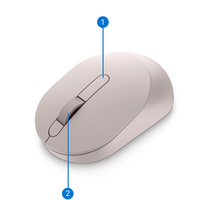 Souris Dell MS3320W - 2,4 GHz USB sans fil optique, mini style 3D pour ordinateurs portables et ordinateurs de bureau - Tout neuf