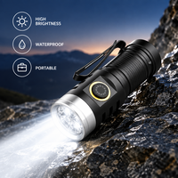 Lampe de poche LED 5 * XHP35, 1500 Lumens, Rechargeable par USB, batterie 18350, torche de poche avec Clip magnétique, lampe de travail EDC étanche