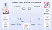 Nouveau modèle de vitrine congélateur vertical pour gelato à double température, avec porte vitrée, congélateur par lots et équipement de réfrigération par air
