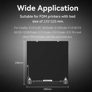 Placa de Construcción Creality de 235x235 mm, Lámina Magnética de Acero para Ender 3 V3 SE - Product Image 3