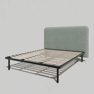 <span class=keywords><strong>Sommier</strong></span> de lit modulaire en métal avec tête de lit, lit plateforme 3-en-1 personnalisable, lit en fer antirouille pour projets hôteliers et e-commerce. - Product Image 2