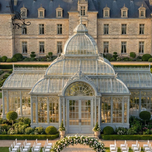 Serre de jardin de luxe européenne en fer blanc et verre pour projets de construction de jardins de mariage - Product Image 2