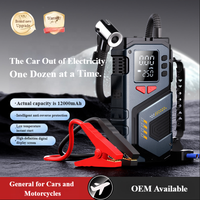Compresseurs d'Air Portables Puissants 6000mAh 150PSI, Démarreur de Secours, Gonfleur de Pneus de Voiture avec Pompe à Air Mini et Booster de Batterie