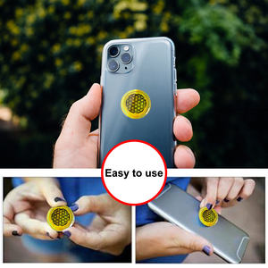 สติกเกอร์ป้องกันรังสีโทรศัพท์มือถือ 5G แบบกลมสีทอง ป้องกันคลื่นแม่เหล็กไฟฟ้า (EMF) บรรจุภัณฑ์แยกชิ้น - Product Image 3