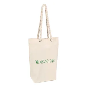 Stampa all'ingrosso di borse Tote in tela semplice borse in tessuto con Logo stampato personalizzato in cotone Tote Bag con manico Shopping