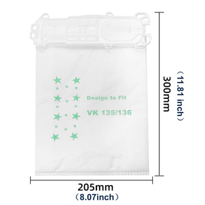 Bolsa para Polvo para <span class=keywords><strong>Aspiradora</strong></span> <span class=keywords><strong>Vorwerk</strong></span> VK7 VK135 <span class=keywords><strong>VK140</strong></span> VK200 VB100 - Accesorio de Repuesto No Tejido - Product Image 3