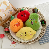 Schattige fruit- en groentepluche sleutelhanger - Ananas Avocado poppenfiguurtje tas sleutelhanger kleine hanger