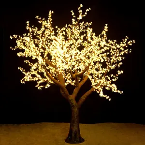 Outdoor Garten Hochzeit dekorative Lampe10ft warmweiß führte künstliche Kirschblüte Ornamente Weihnachts baum Licht