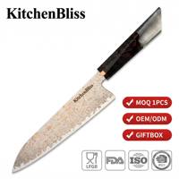 Couteau de chef Kitchenbliss Razor Sharp de 8 pouces, acier Damas 33 couches, cœur en acier VG10, couteau de cuisine pour la cuisson et les cadeaux