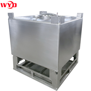 Réservoir IBC <span class=keywords><strong>300L</strong></span> en acier inoxydable, petite capacité, stockage de liquides, cadre métallique empilable, durable, réservoir de stockage d'<span class=keywords><strong>eau</strong></span> IBC - Product Image 4
