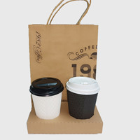 Porte-café en papier kraft 2 tasses à emporter porte-gobelet en papier 2 tasses SP2594 Design personnalisé