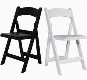 Modern <strong>Folding</strong> <strong>Chairs</strong> for Outdoor Events Dining and Patio Wholesale Black and <strong>White</strong> Plastic Outdoor Furniture - Product Image 1