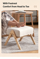 Offre Spéciale : Fauteuil à Bascule Modulaire Moderne en Bois Massif, Rembourré, avec Dossier Capitonnée et Pieds Métalliques, Idéal pour Bureaux et Espaces de Loisirs