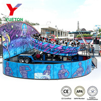 Portatile Mobile attrazione parco attrezzature pieghevole carnevale gioco luna Park Tagada giro in discoteca con rimorchio montato per la vendita