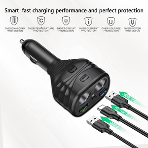 Cargador <span class=keywords><strong>USB</strong></span> dual de carga rápida QC3.0 adecuado para teléfono compatible con cargador de coche multipuerto 3 cargador de encendedor de cigarrillos - Product Image 4