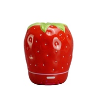 Difusor de Aceite Esencial de Fresa de Cerámica, Humidificador de Ambiente con Aroma a Fruta Roja Encantador - Lindo Regalo para Ella y la Habitación de las Niñas